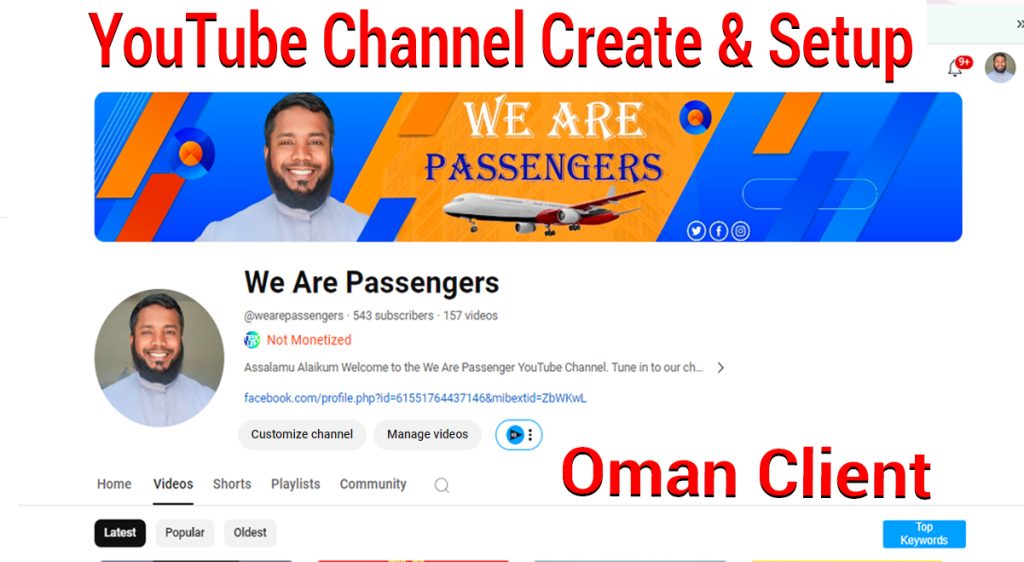 brand boosting it youtube channel create and setup oman client